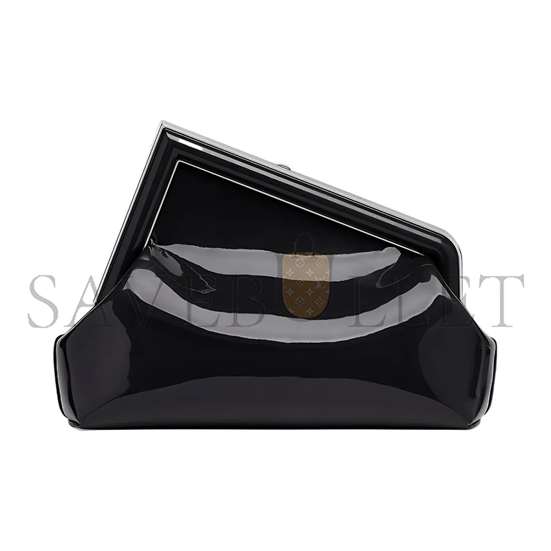 F**di first midi oversized f metal clip patent leather shoulder crossbody clutch 8bp137ansnf0gxn (30*20*14cm)
